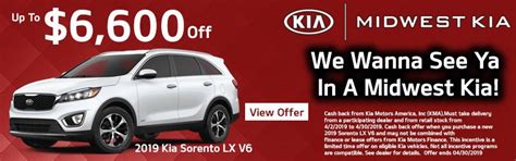 Midwest kia wichita ks - Use our free payment calculator - helps you budget wisely for your next Kia purchase with our Wichita KS dealership. ... Midwest Kia; Sales 316-448-8493 316-448-8493; Service 833-393-9550 833-393-9550; Parts 866-982-8755 866-982-8755; 8725 W Kellogg Dr , Wichita, KS 67209; Today: 9:00AM - 8:00PM; Midwest Kia; Call 316-448-8493 316-448-8493 ...